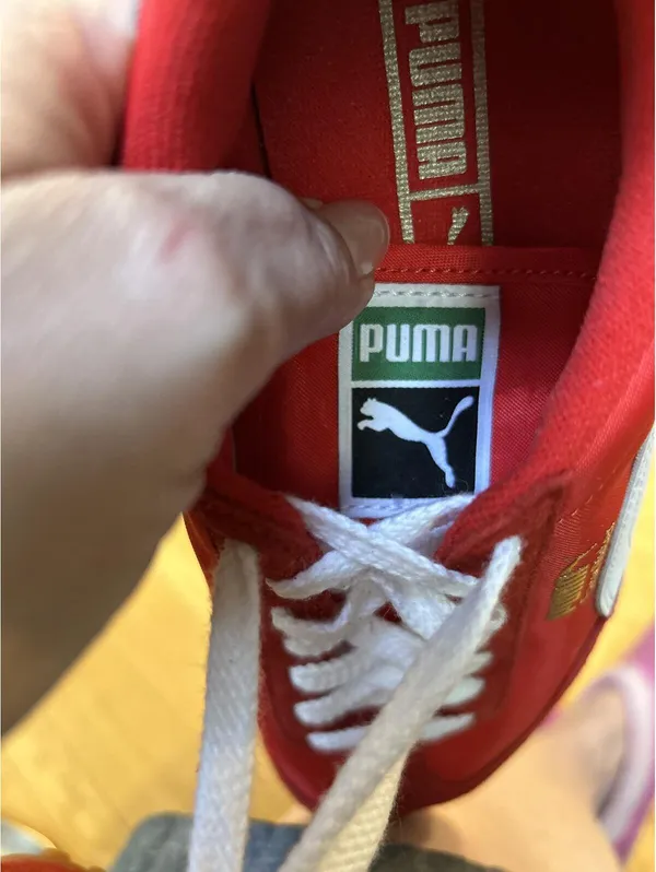 Puma Easy Rider Red and White Sneakers us 6/uk3.5 - Image 6