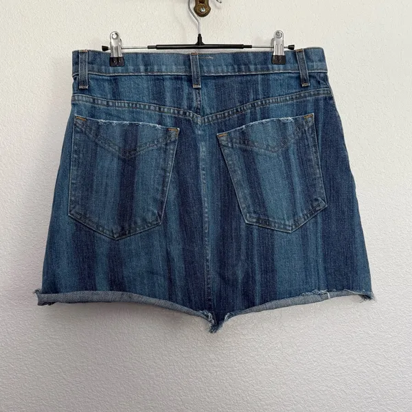 Derek Lam Denim Cleo Crossover Mini Skirt 30 - Image 3