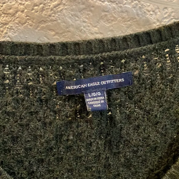 American Eagle FINAL MARKDOWN open knit sweater large - Image 2