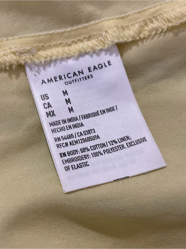 American Eagle Floral Lace Eyelet Mini Dress Womens Size Medium - Image 5