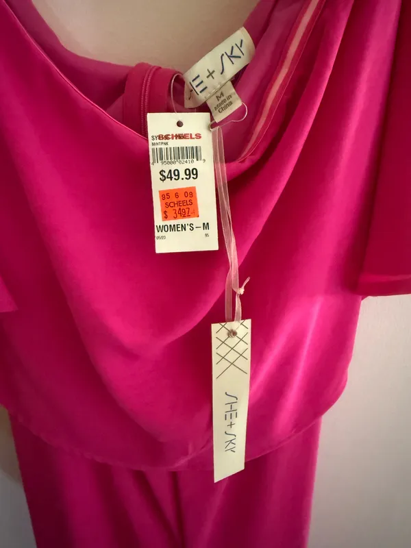 She & Sky Romper Pink Strapless - Image 2