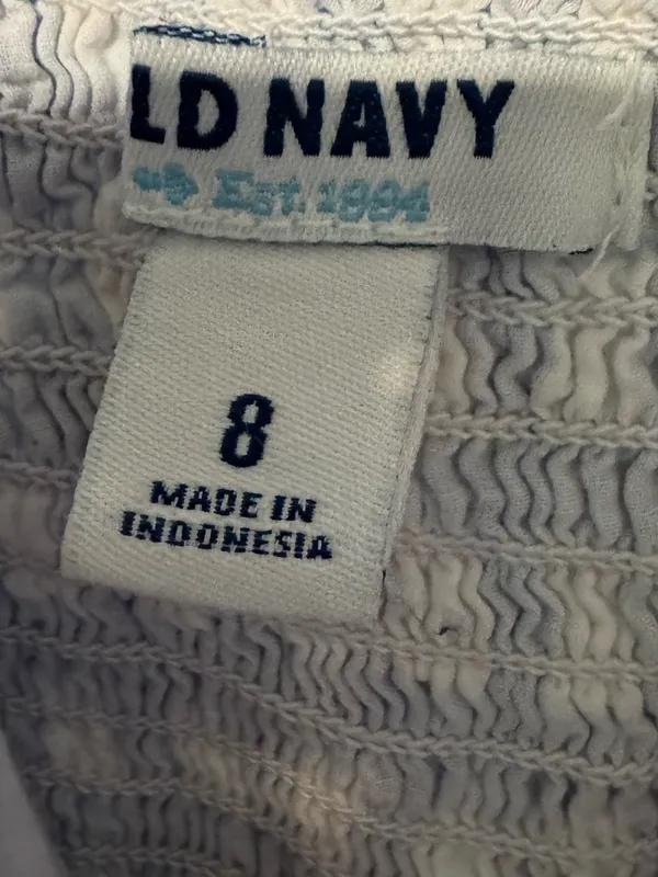 Old Navy Blue & White Gingham Sundress – Size 8 – EUC - Image 4