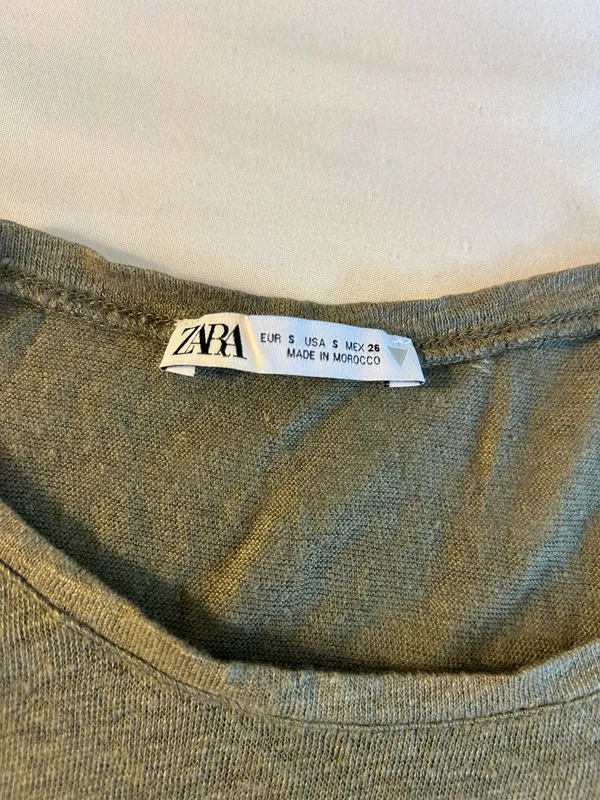 Zara Green Cropped Tee - Image 4