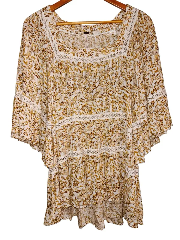 NWT Free People Talk About It Tunic Ivory Combo Extra Small - Image 8