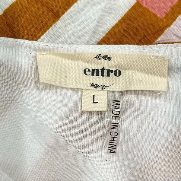 Entro Patterned Tank Top Women’s Large - Image 2