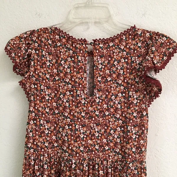 NWT Wild Fable brown Daisy print Granny floral dress XS‎ - Image 3