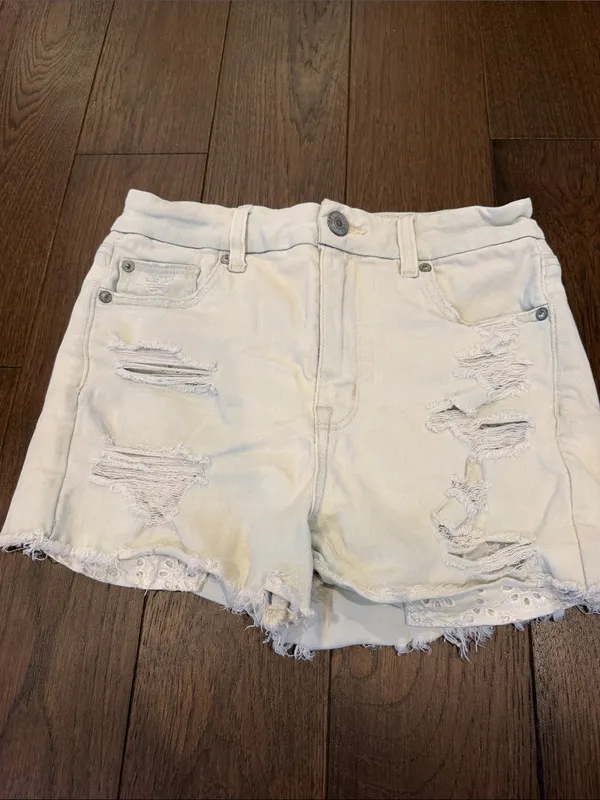 American Eagle Next Level Stretch m Distressed Denim Shorts Size 4 - C70-012 - Image 6