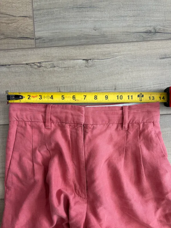 Aritzia Wilfred The Effortless Linen Cropped Wide Leg Pant Warm Sienna Red 2 - Image 4