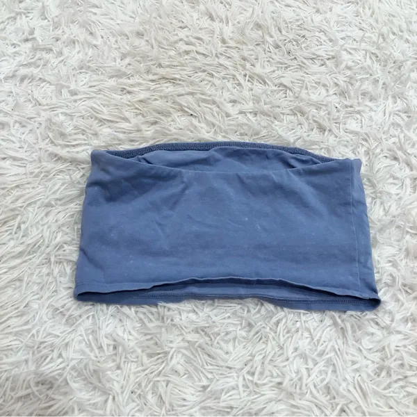 Aerie Tube‎ Top Acid Wash Blue Size Small - Image 2