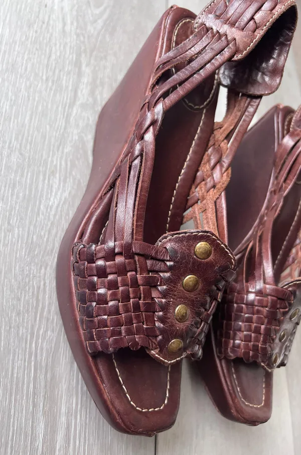 Lola Huarache Sling Wedges - Image 2