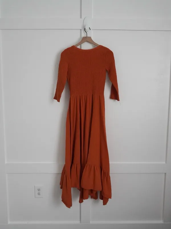 Free People Perfect Solution Boho Maxi Dress Orange - Image 4