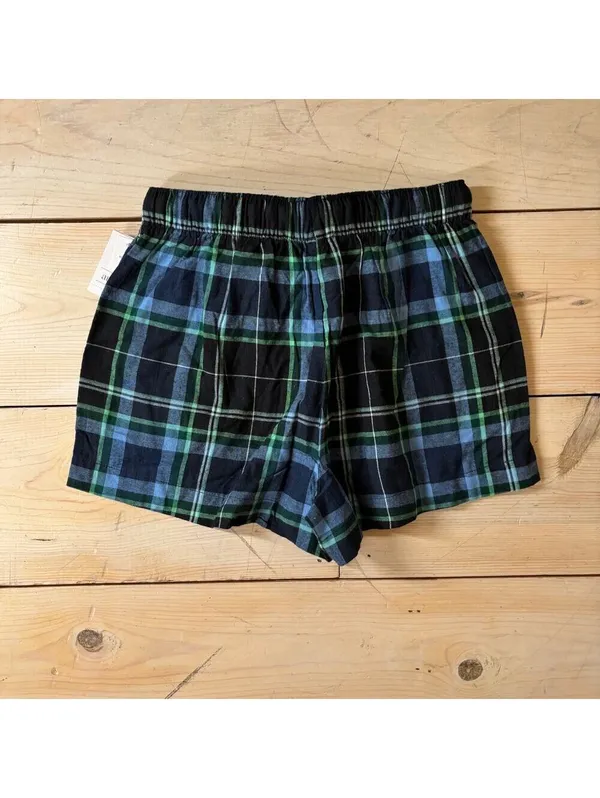 Auden NWT Women's Blue Plaid Flannel Pajama Sleep Shorts Size XS - Image 8
