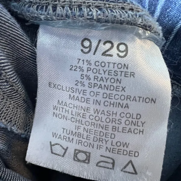 Celebrity Ace Pull On Distressed Denim Cargo Jogger‎ Pants 9/29 Elastic Waist - Image 8