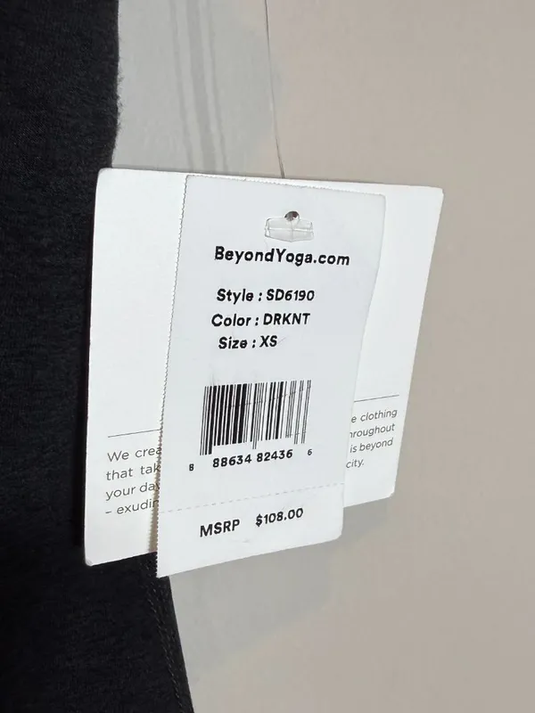 Beyond Yoga Spacedye Lost Your Mind Mini Dress Womens XS Darkest Night Black NWT - Image 9