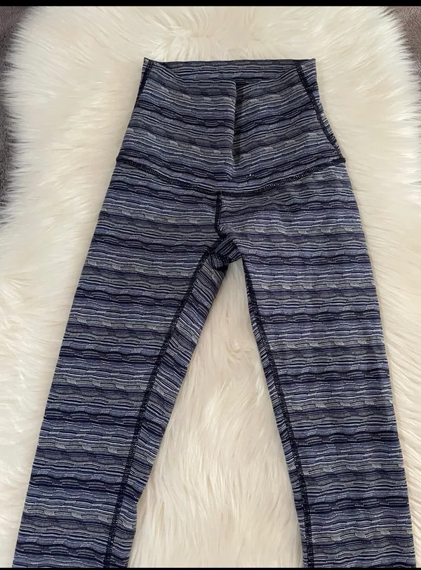 Lululemon Wunder Under Crop Leggings Space Dye Sapphire - Image 6