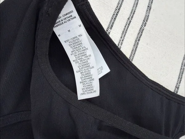 Nike Black Textured Mesh High-Impact Sports Bra - Image 5