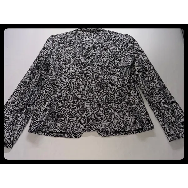 Emily Blazer Women 14 Black White Dotted Career Professional - Image 8