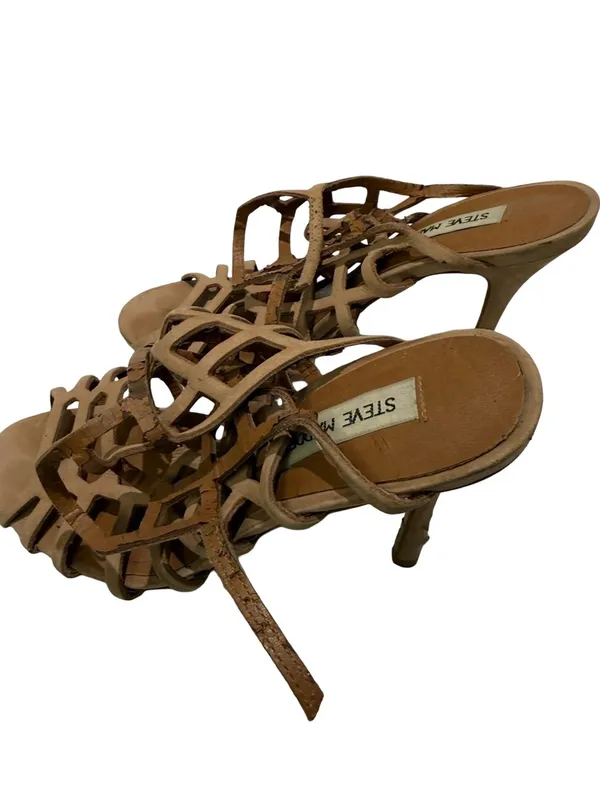 Steve Madden Nude/Taupe Cage Strappy Heels - Image 7
