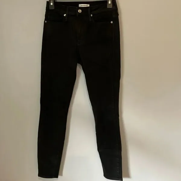 Good American Good Legs Mid Rise Black Skinny Jeans size 2/26 #784 - Image 4