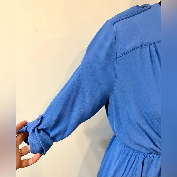 Maeve Lene Faux Wrap Dress in Blue Size XS - Image 7
