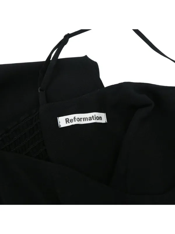 Reformation Gilda Jumpsuit Black Sleeveless Wide Leg 6 - Image 11