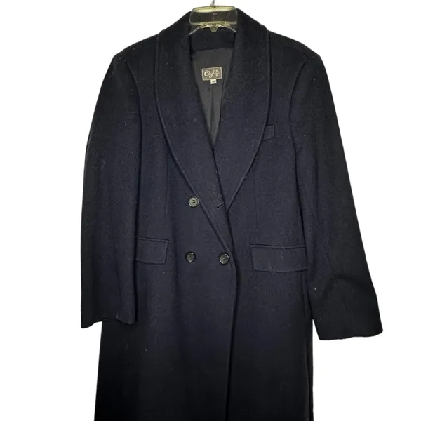 Vintage CityLife‎ Wool Full Length Coat Size 12 - Image 3