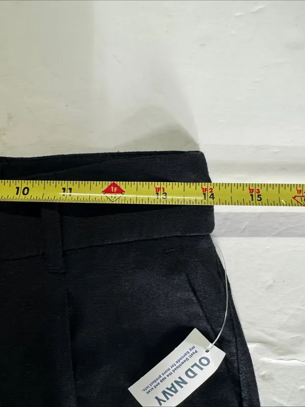 Old Navy Black Extra High-Rise Full Length Pants linen blend M new neutral - Image 10