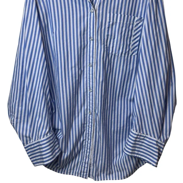 NEW Free People Sabine Striped‎ Articulated Button up Shirt Preppy Coastal XL - Image 6