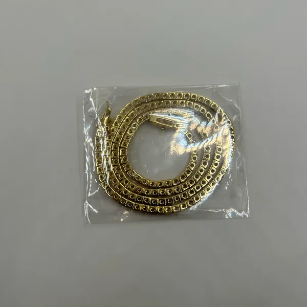 Moissanite Tennis Chain Gold 3mm 20 Inches Brand New VVS1 Necklace Men or Women - Image 5