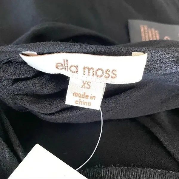 Ella Moss Gauzy rope tank black halter top - Image 8