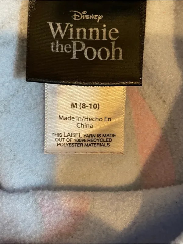 Disney Winnie The Pooh Sweatshirt Med 8-10 Blue Pooh, Tigger, Eeyore, Piglet - Image 6
