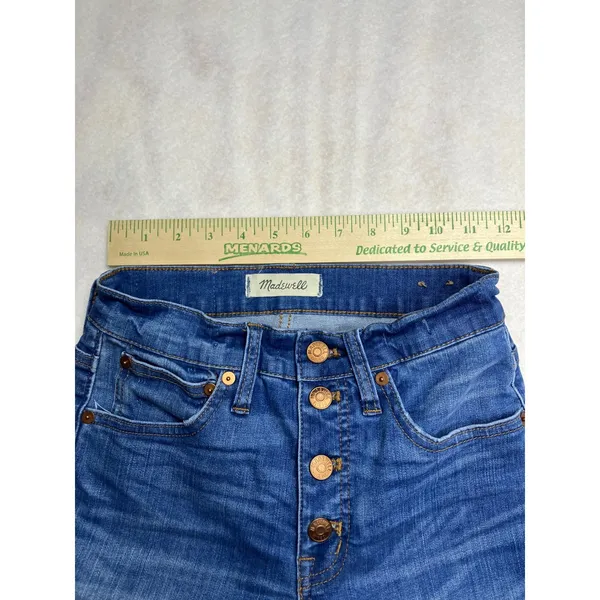 Madewell Cali Demi Boot Jeans Womens‎ Size 23 High Rise Button Fly Distressed - Image 13
