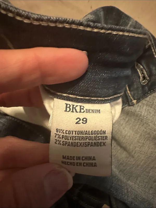 BKe Stella Blue Distressed Skinny Jeans - Image 3