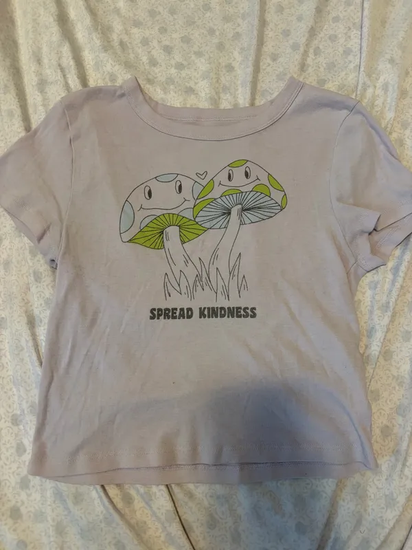 American eagle mushroom spread kindness baby tee   - Image 4