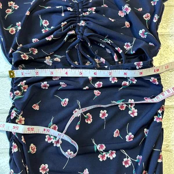 Windsor Navy Floral Dress with Pink Accents - Image 8