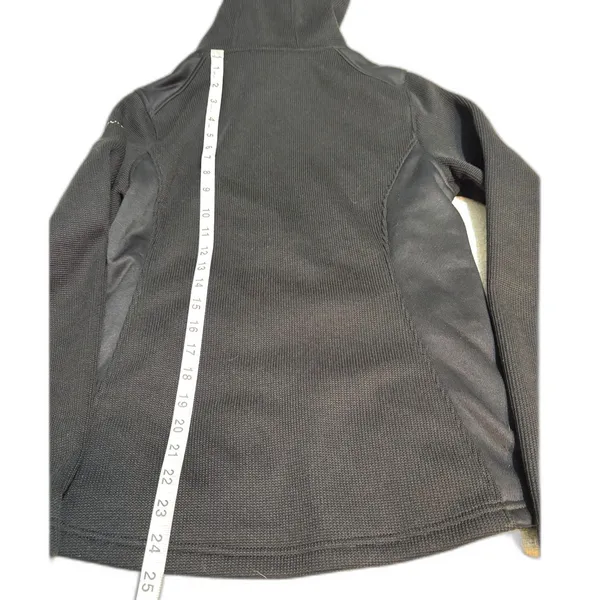 Spyder Black Textured Knit Full Zip Hooded Jacket Small Petite - Image 8