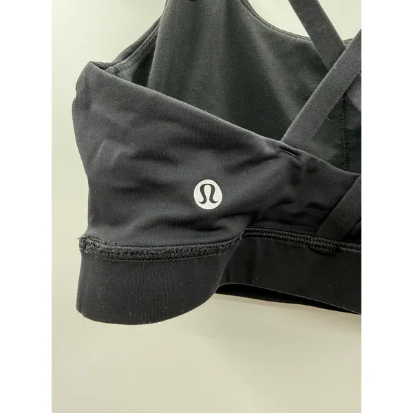 Lululemon‎ Energy Bra Womens 10 Black Strappy Back Medium Support W2326S - Image 3