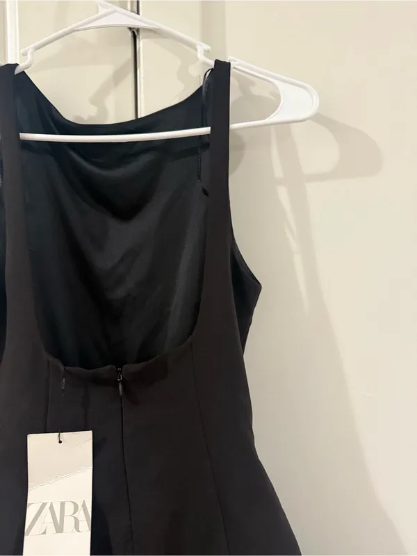 Zara Combination Puff Hem Jumpsuit Dress - Image 5