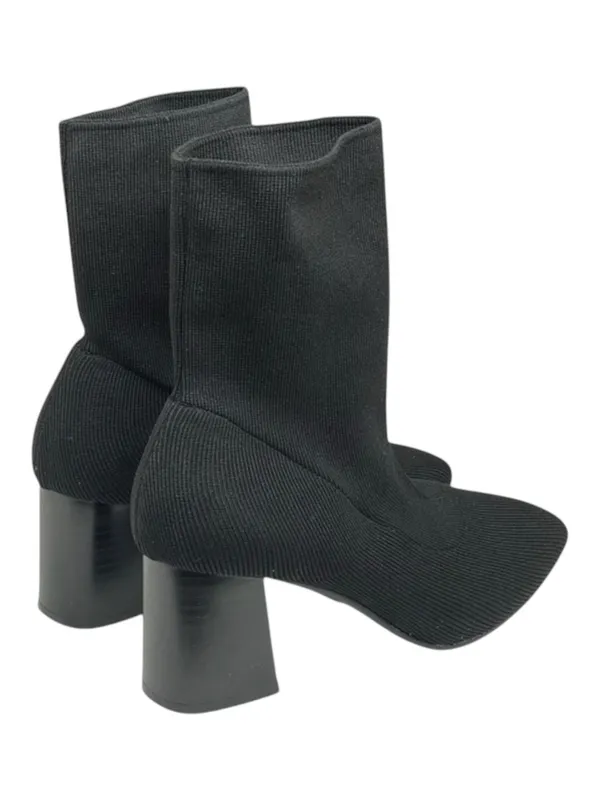 Vero Cuoio Real Italian Leather ᪥ Soft Stretch Sock Heeled Boots ᪥ Black ᪥ 7 235 - Image 4