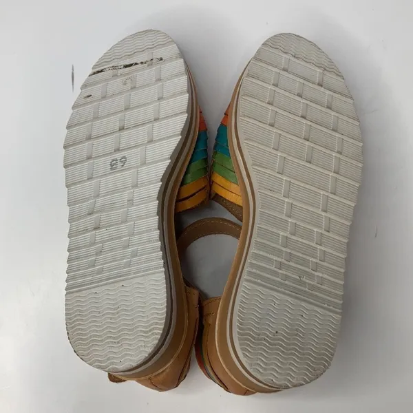 Raguer multi colored platform‎ Huraches size 6 Tan - Image 5