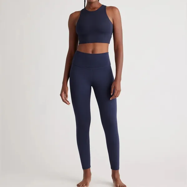 NWT Quince Women Ultra-Form High-Rise Legging Deep Navy Leggings XS 25” inseam - Image 2