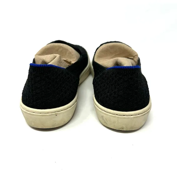 Rothy's Size 6 Slip-Ons Black w/ White Soles Knit Texture Comfortable‎ - Image 4