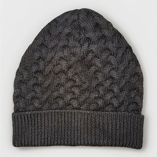 DOLCE & GABBANA 100% Wool Beanie‎ Knit Crochet Black One Size - Image 2