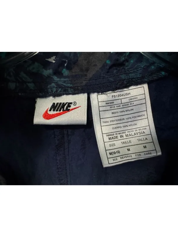Vintage Nike Windbreaker Jacket Nylon 1/4 Zip Pullover Navy Blue 1990s Women's M - Image 7