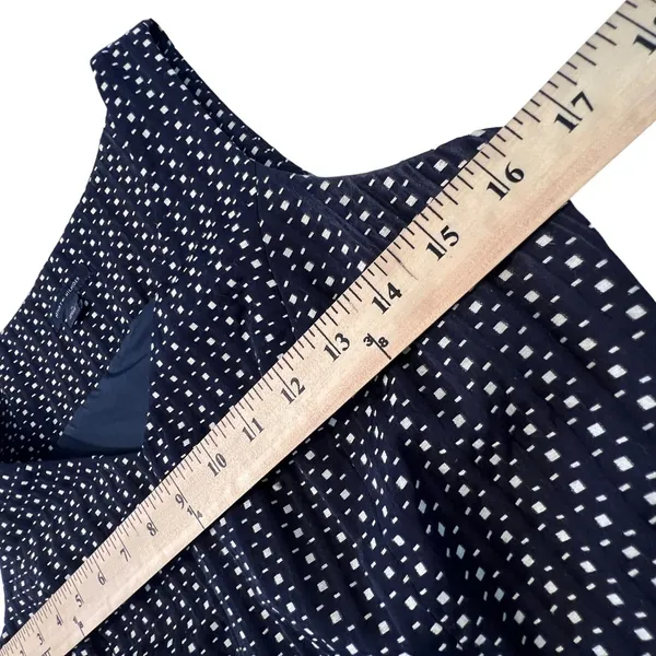 Tommy Hilfiger Sleeveless Sheath Dress Navy White‎ Geometric Textured Size 0 - Image 7