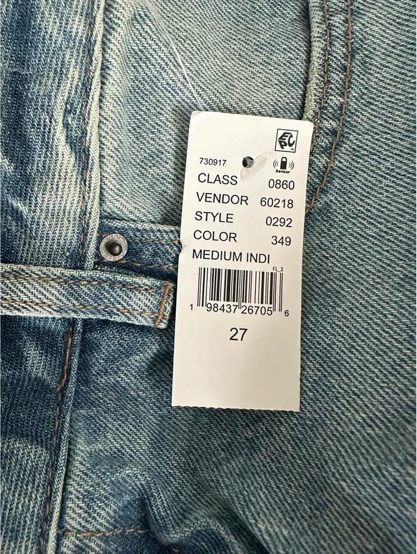 Pacsun Casey Low Rise Baggy Jeans Ripped Indigo NWT Size 27 - Image 6