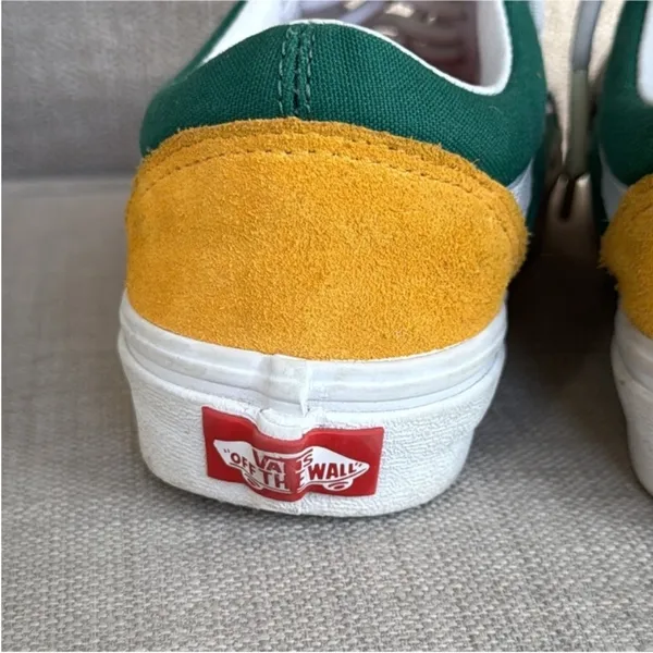 Vans Blue and Green Skate Sneakers with Suede Canvas - Image 11