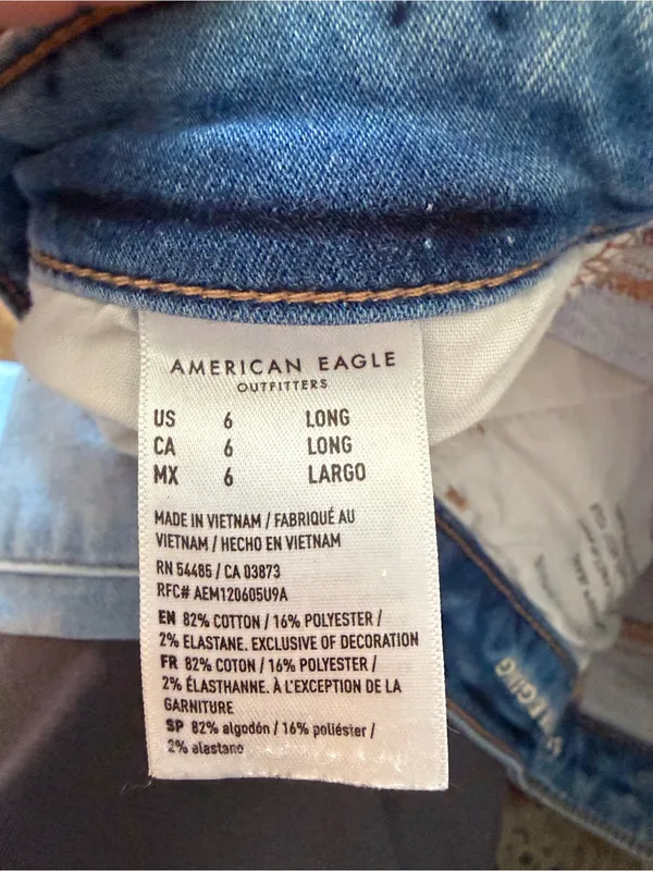 American Eagle Outfitters Light Blue Ripped Skinny Jeans - Image 4