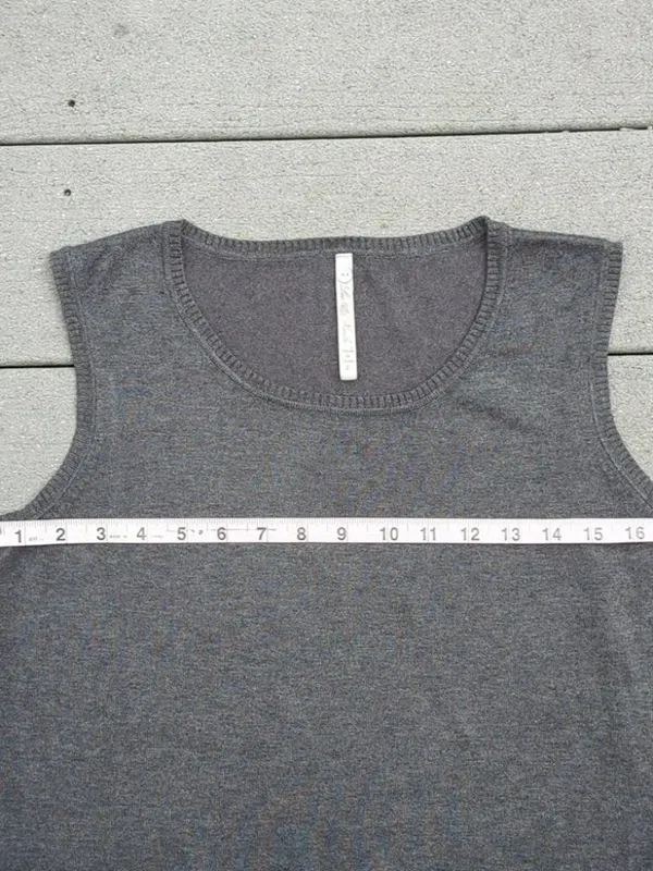 Leo & Nicole Sleeveless Sweater | Gray Sweater Vest | Gray Sweater Tank - Image 9