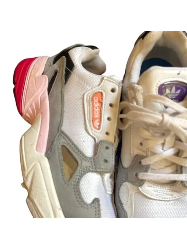 Adidas Originals Falcon White Grey Pink Chunky Sneakers CG6214 Women's Size 5 - Image 2